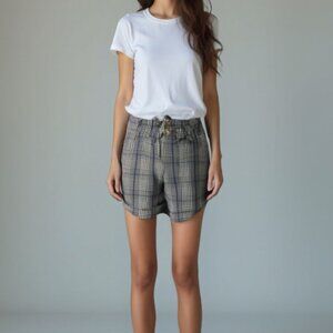 ❤️ American Eagle ruffled waist print shorts 4